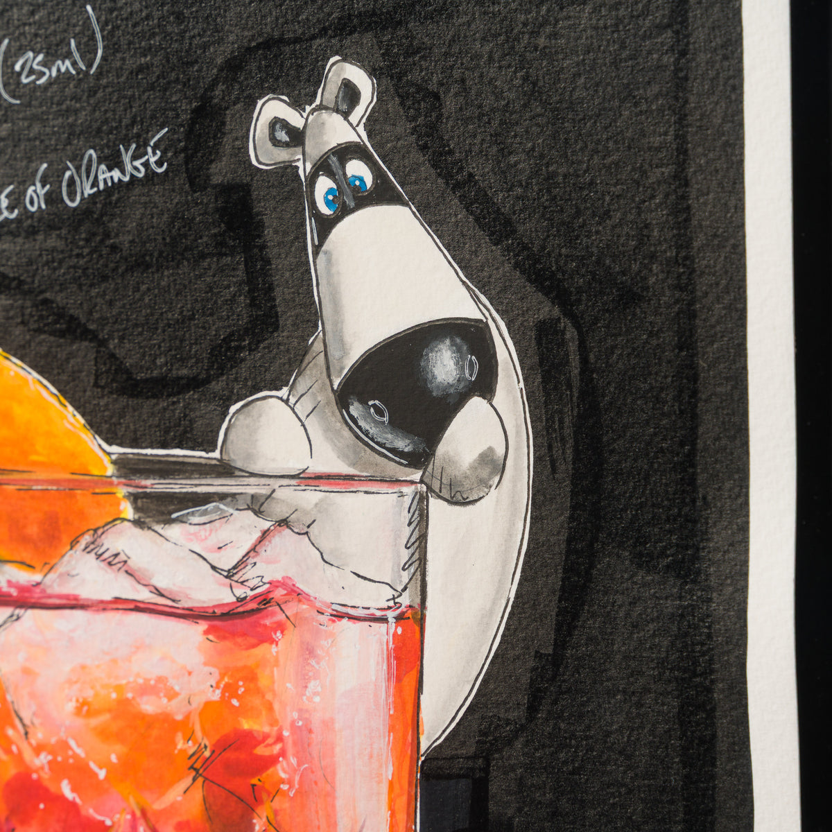 More Sips, Loose Lips (Gouache)