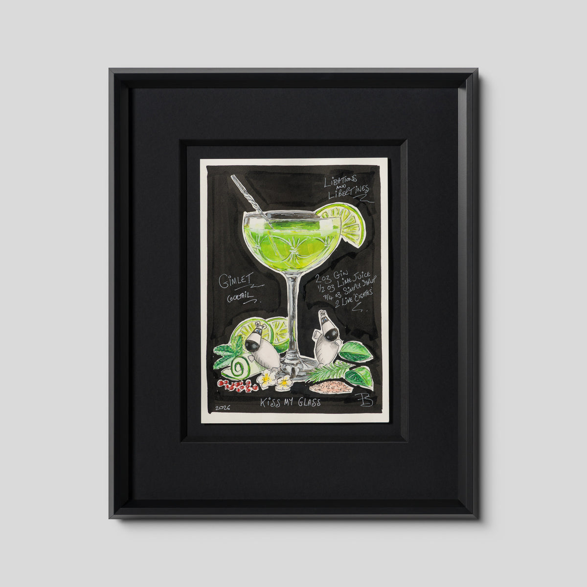 Kiss My Glass (Gouache)