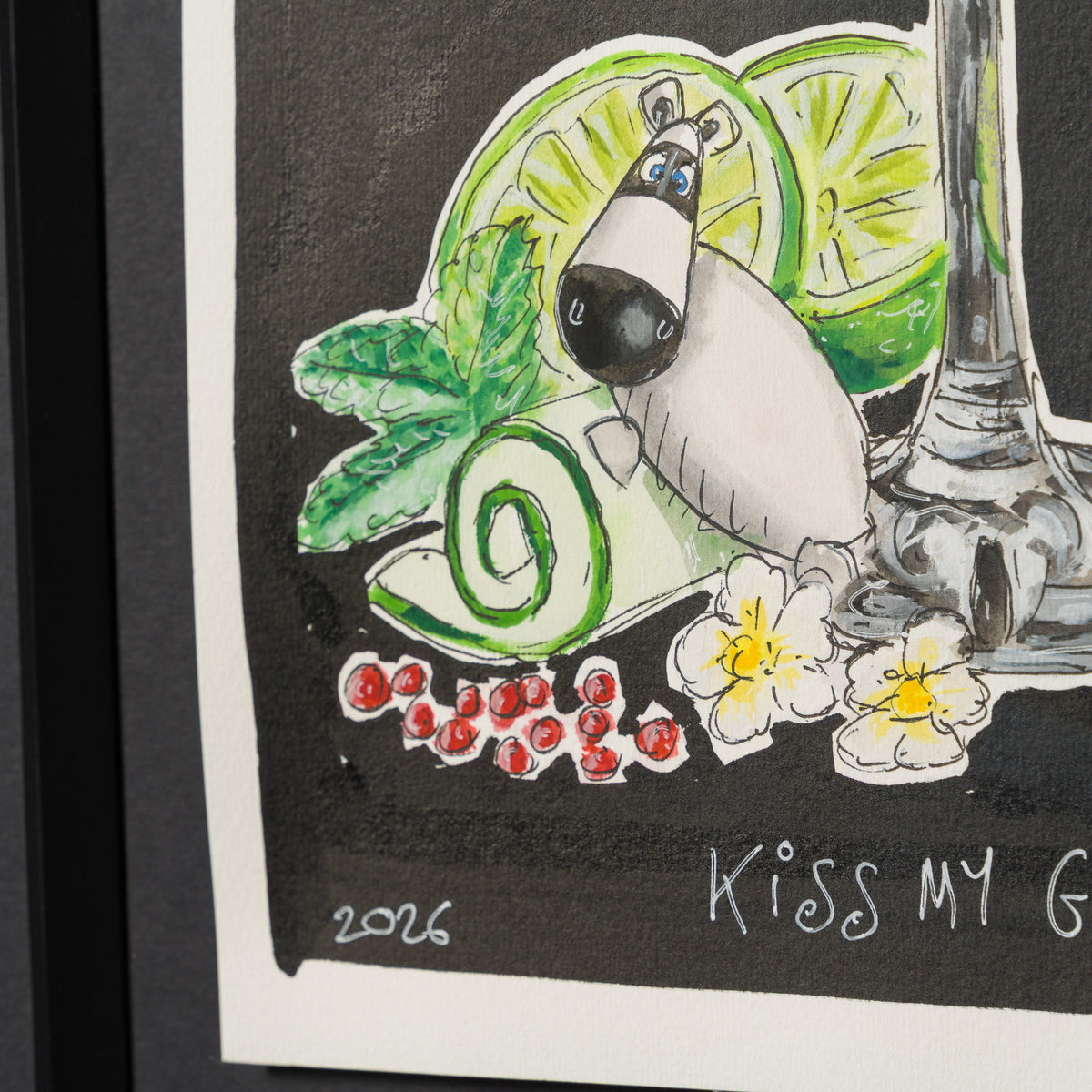 Kiss My Glass (Gouache)