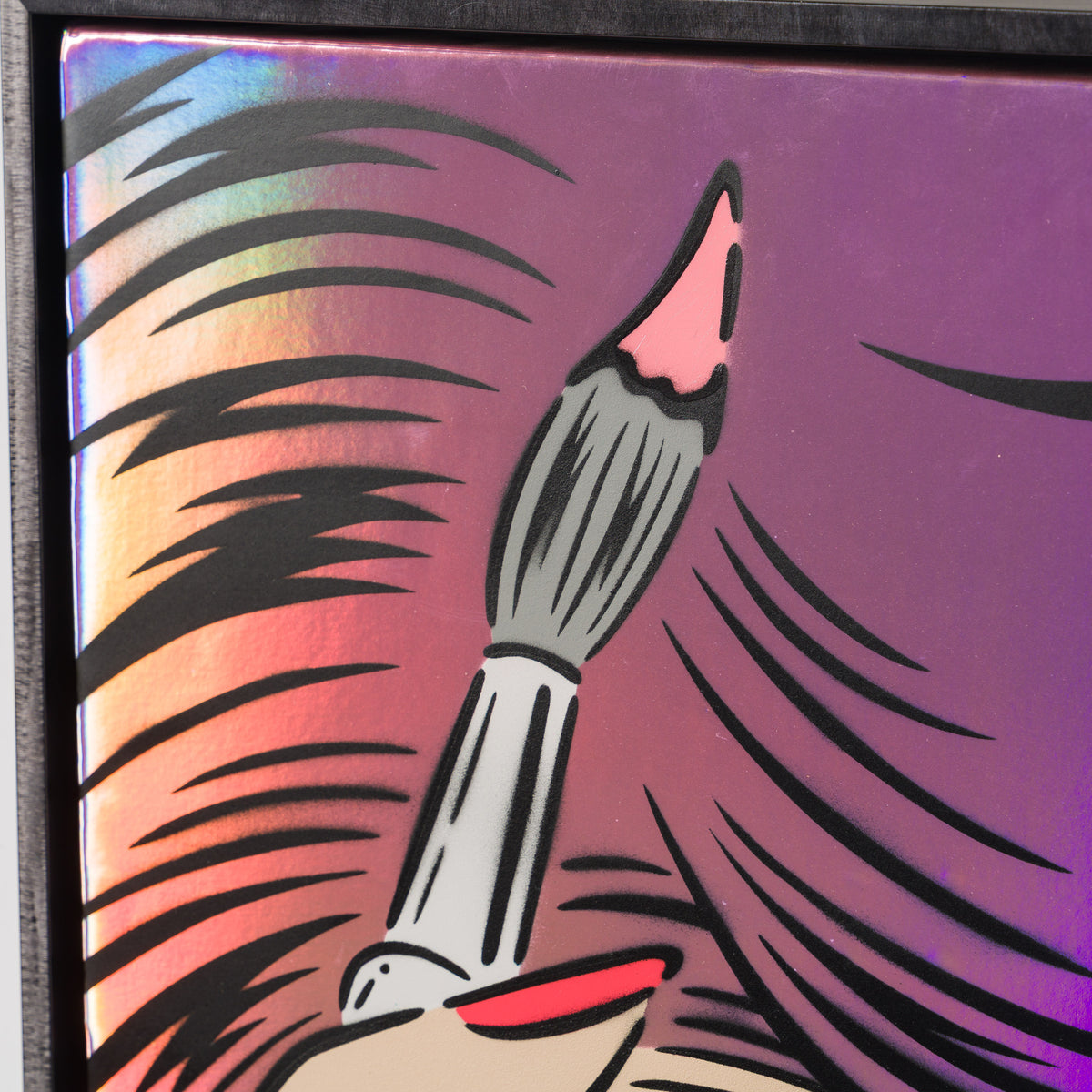 A Moment of Reflection - Pink Holographic Hair