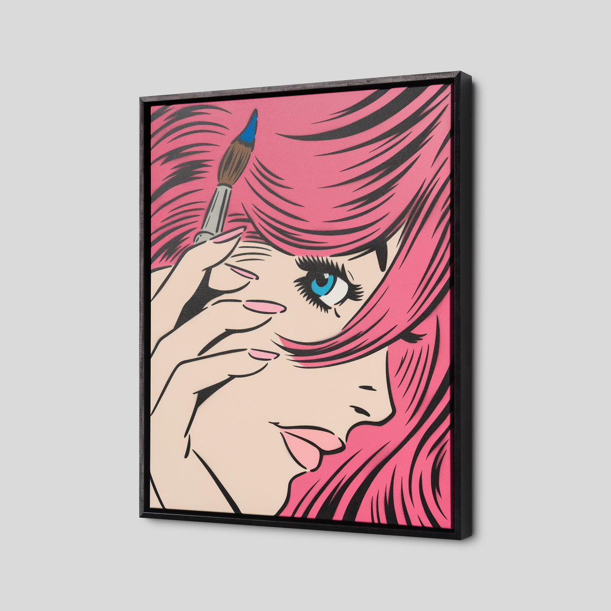 A Moment of Reflection - Pink Hair