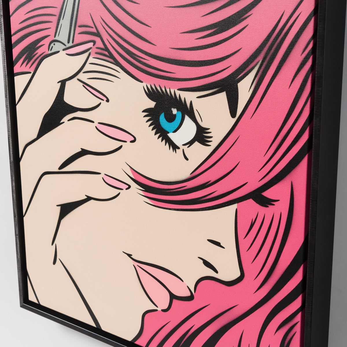 A Moment of Reflection - Pink Hair