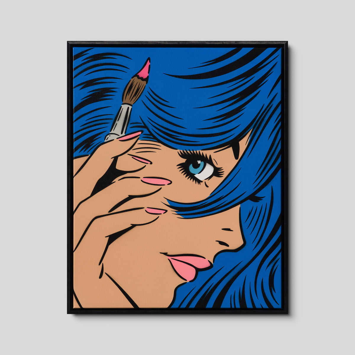 A Moment of Reflection - Blue Hair