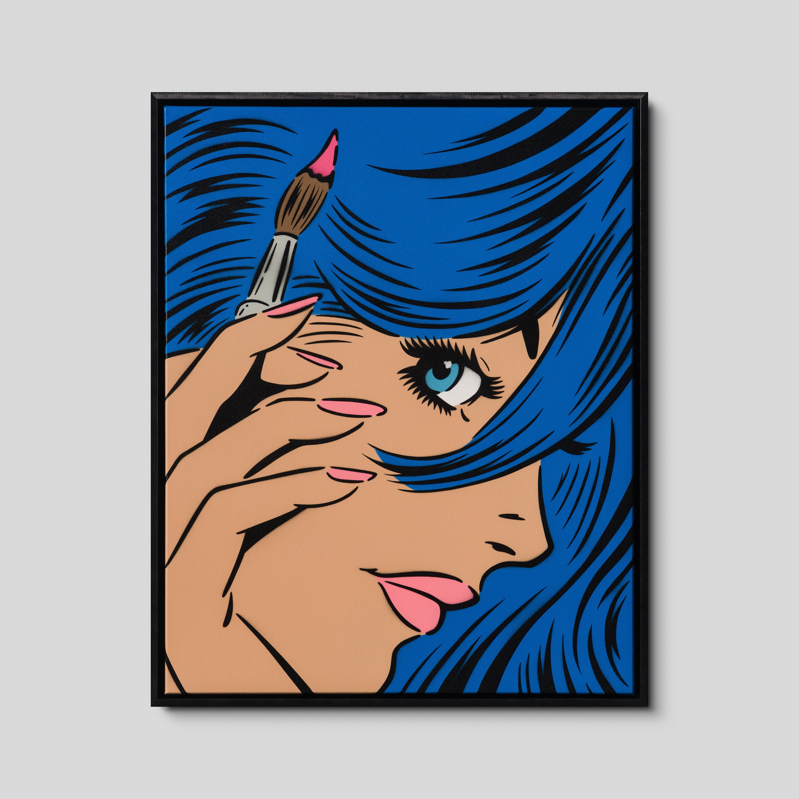 A Moment of Reflection - Blue Hair
