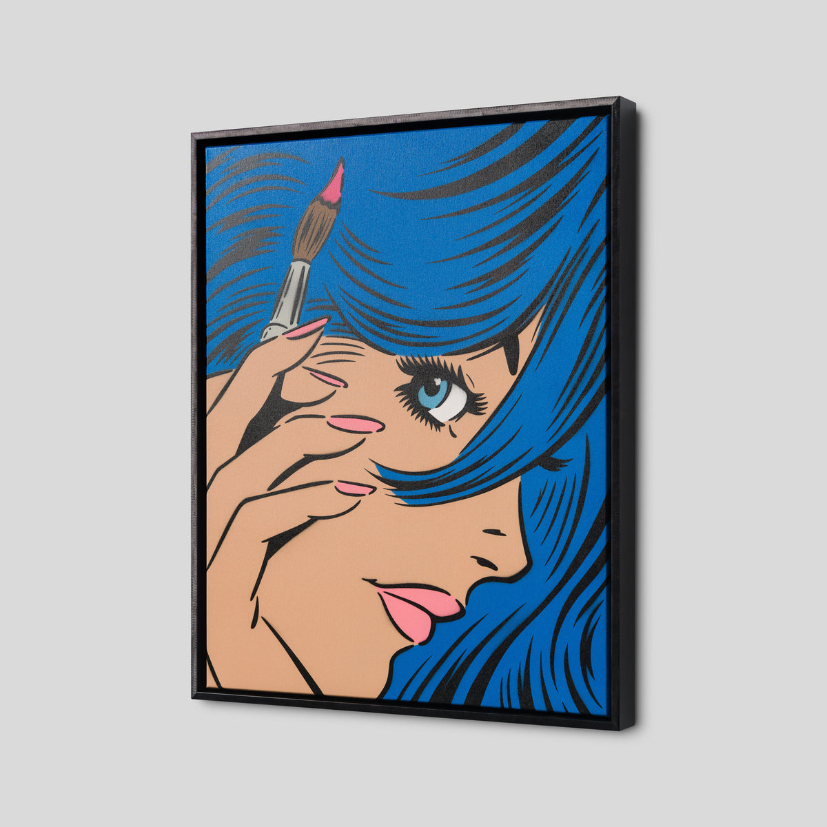 A Moment of Reflection - Blue Hair