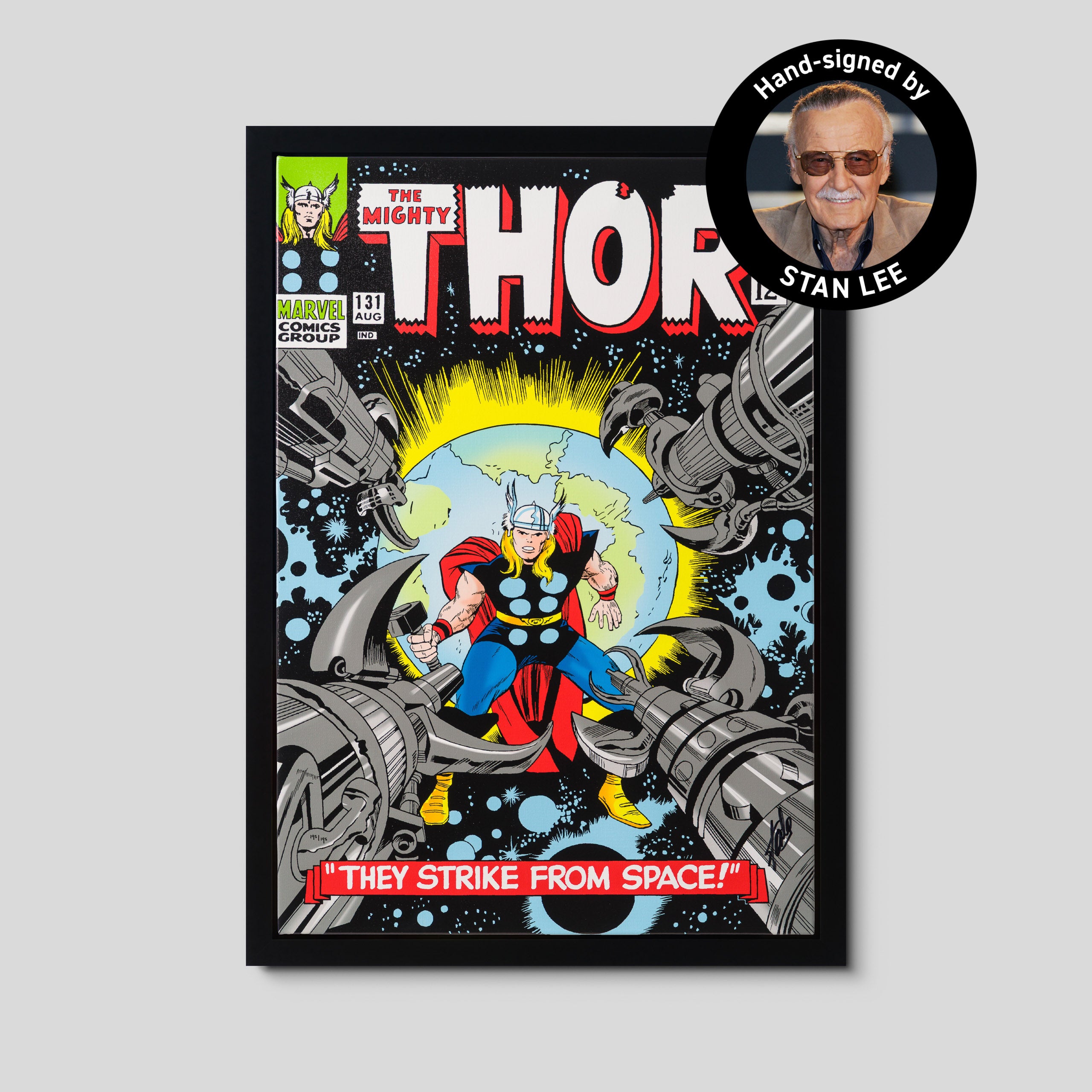 The Mighty Thor #131 - They Strike From Space! | Boxed Canvas | Hand-signed by Stan Lee