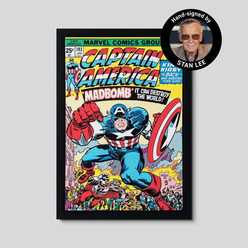 Captain America #193 - Madbomb | Boxed canvas | Hand-signed by Stan Lee
