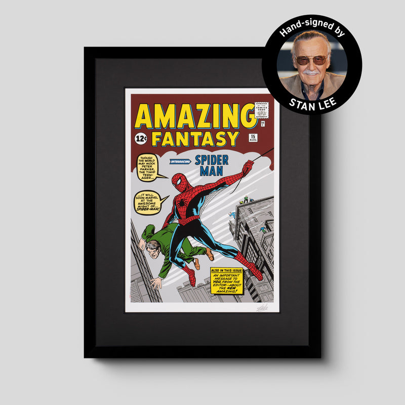 Amazing Fantasy #15 - Introducing Spider-Man | Giclée on paper | Hand-signed by Stan Lee