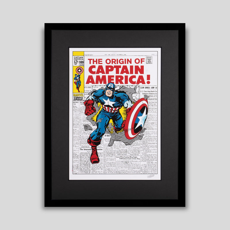 Captain America # 109 - The Origin of Captain America! | Giclée on paper |  | Hand-signed by Stan Lee