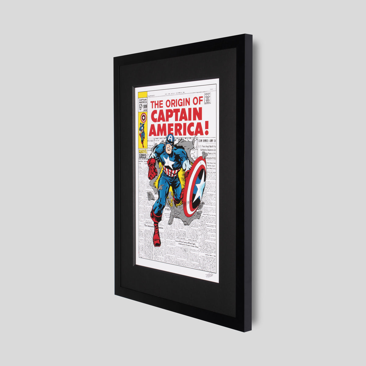 Captain America # 109 - The Origin of Captain America! | Giclée on paper |  | Hand-signed by Stan Lee