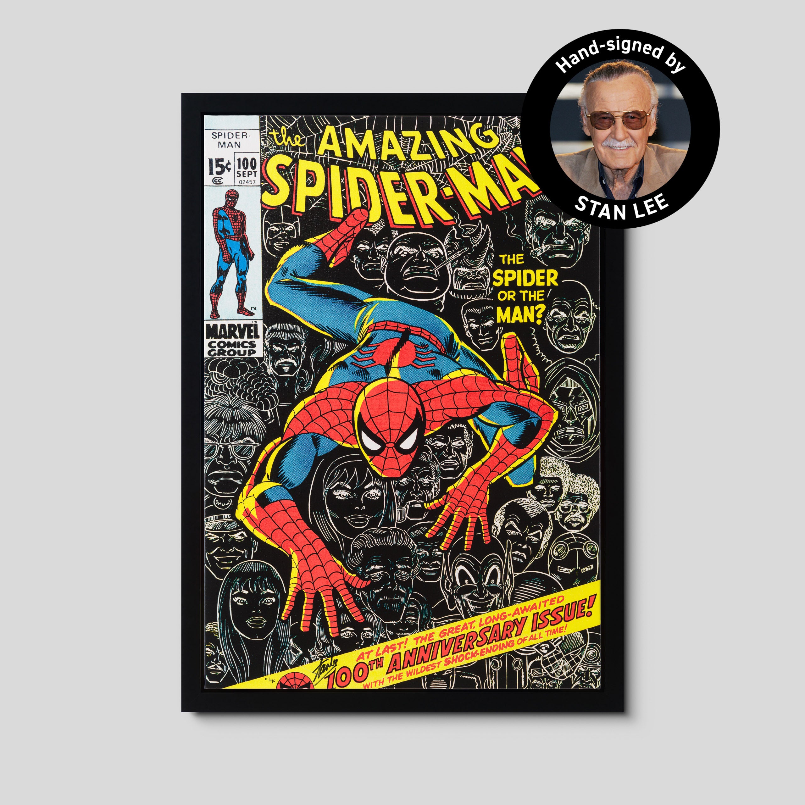The Amazing Spider-Man #100 - The Spider Or The Man? | Boxed Canvas Edition | Hand-signed by Stan Lee