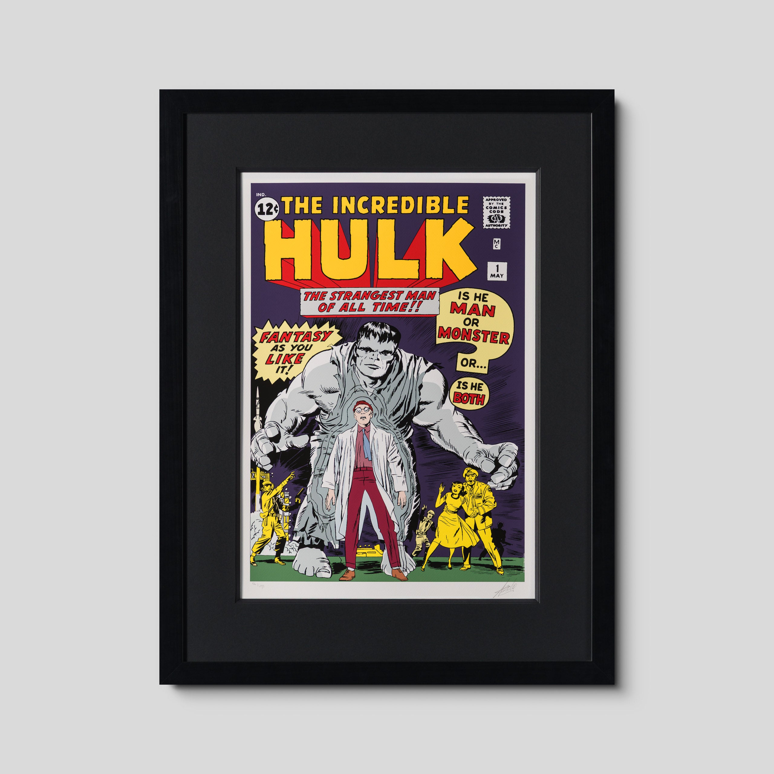The Incredible Hulk #1 - The Strangest Man of All Time! - Giclee on Paper Edition