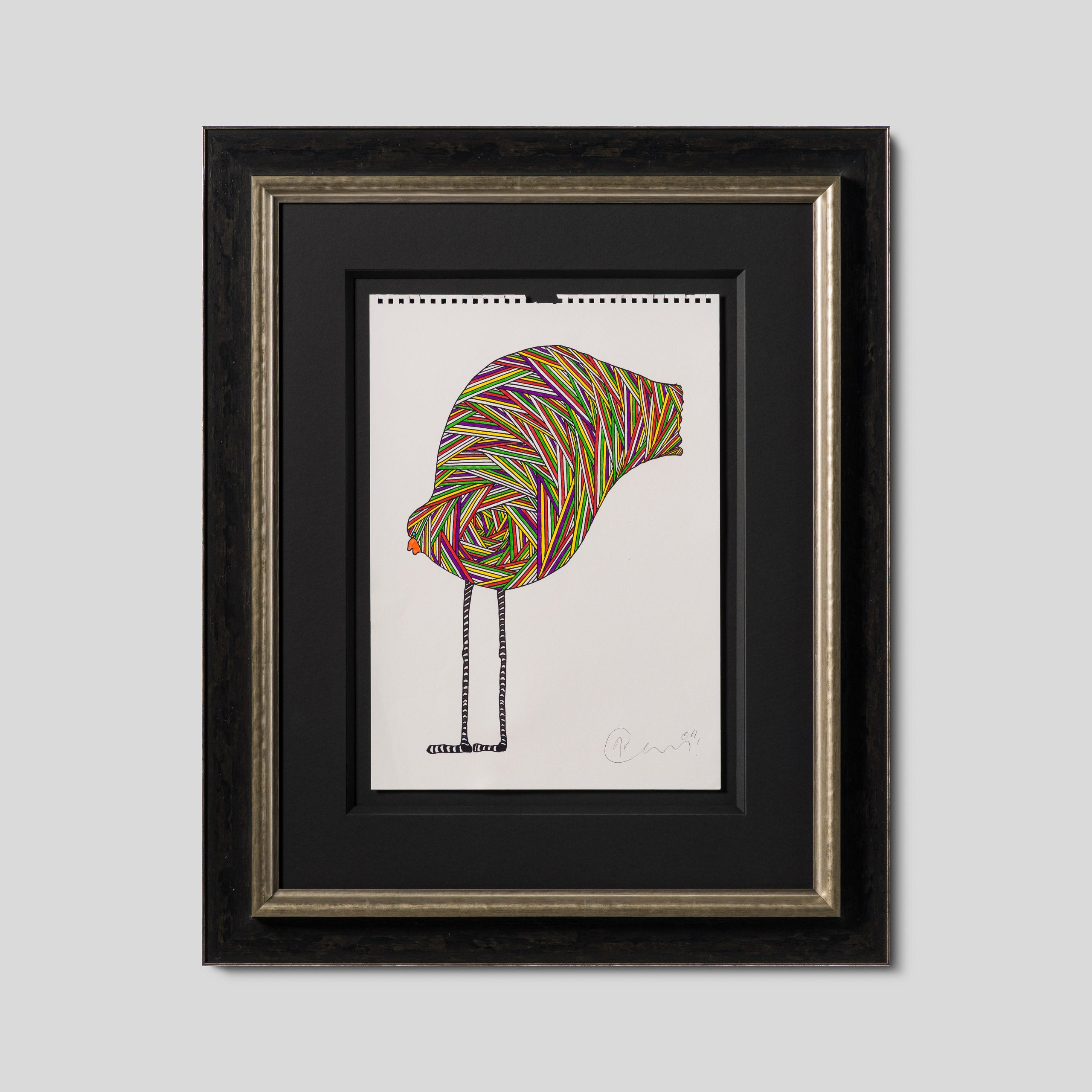 BCN ORI POR 36429 Wading Bird   Black Stripey Legs 1 