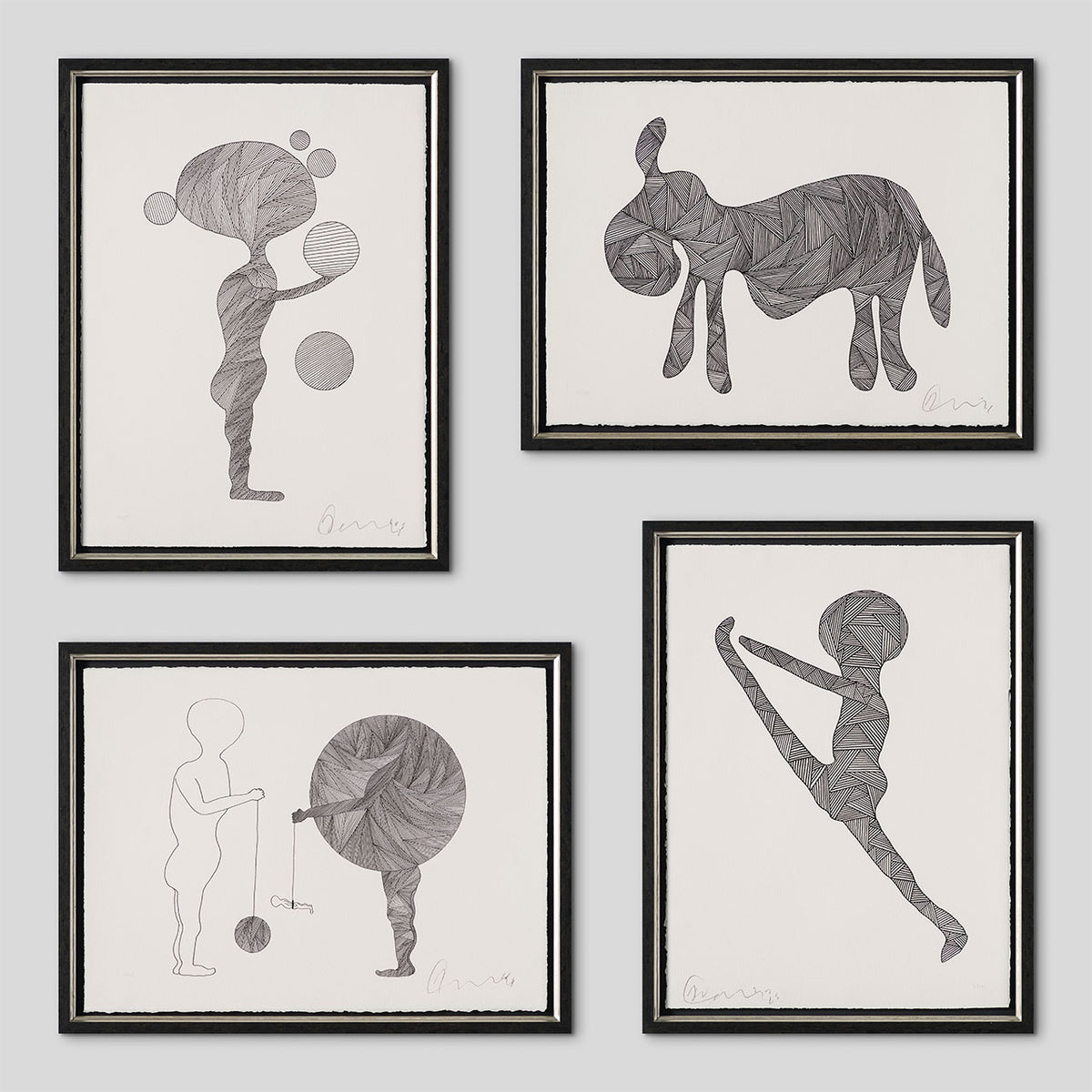 BCN SLE POR 31508F Born on a Rainy Day 2023   Framed set of Four 