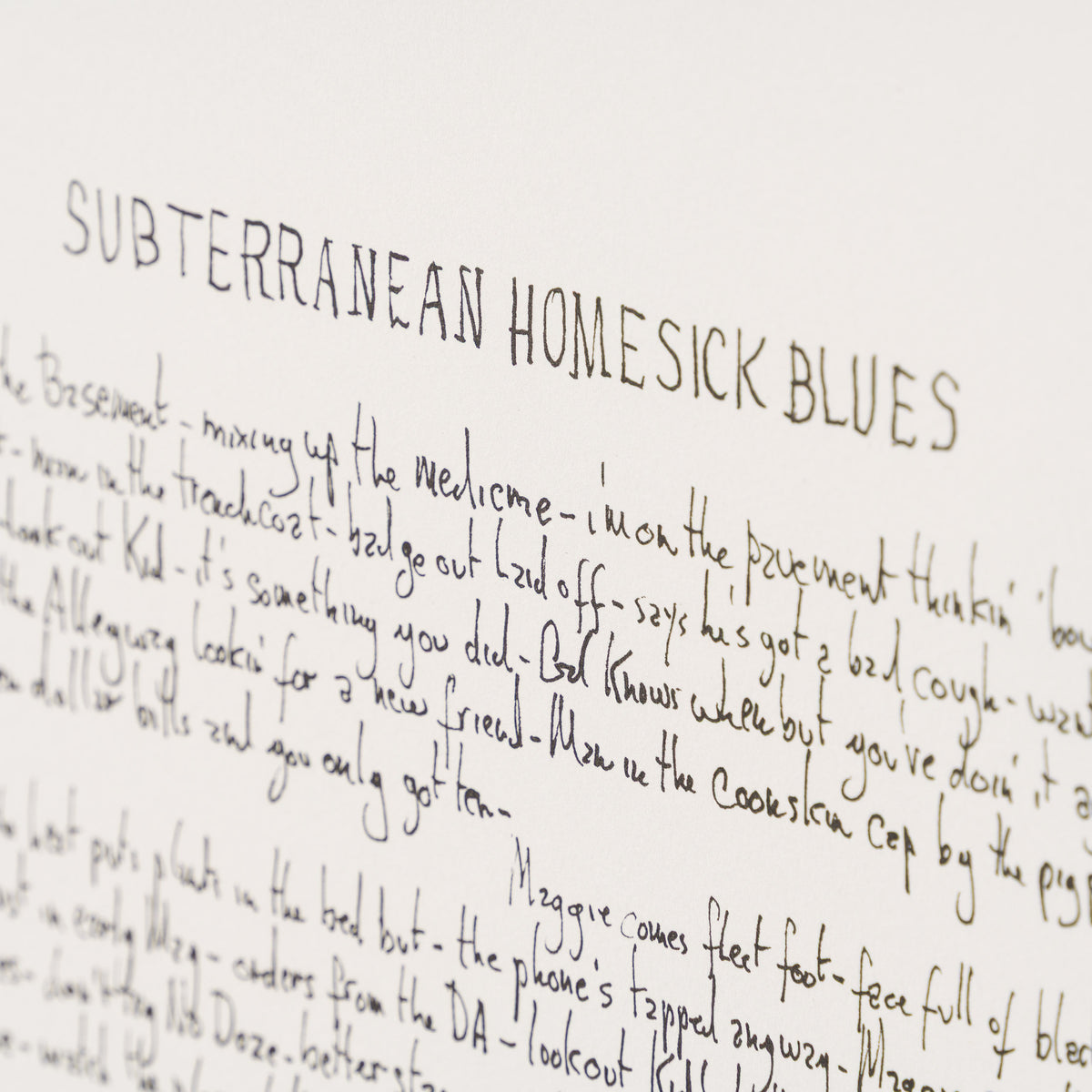 Mondo Scripto (2020) - Subterranean Homesick Blues