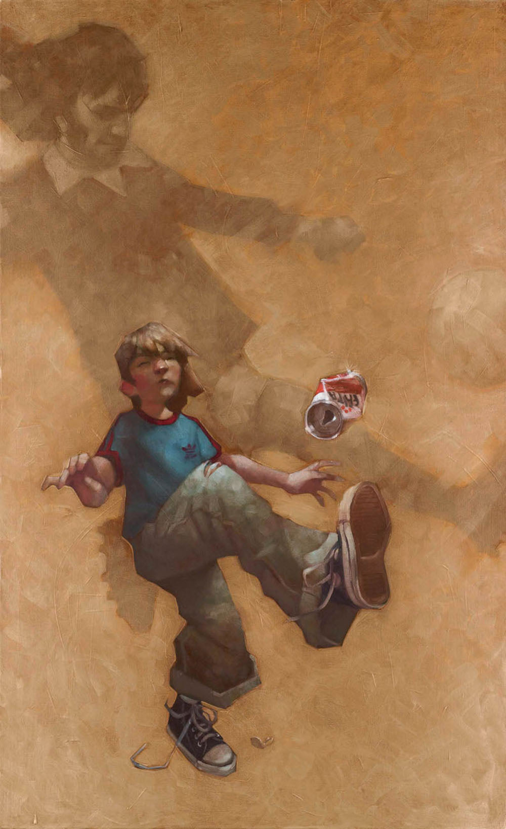 He Shoots...He Scores - Canvas on Board Edition