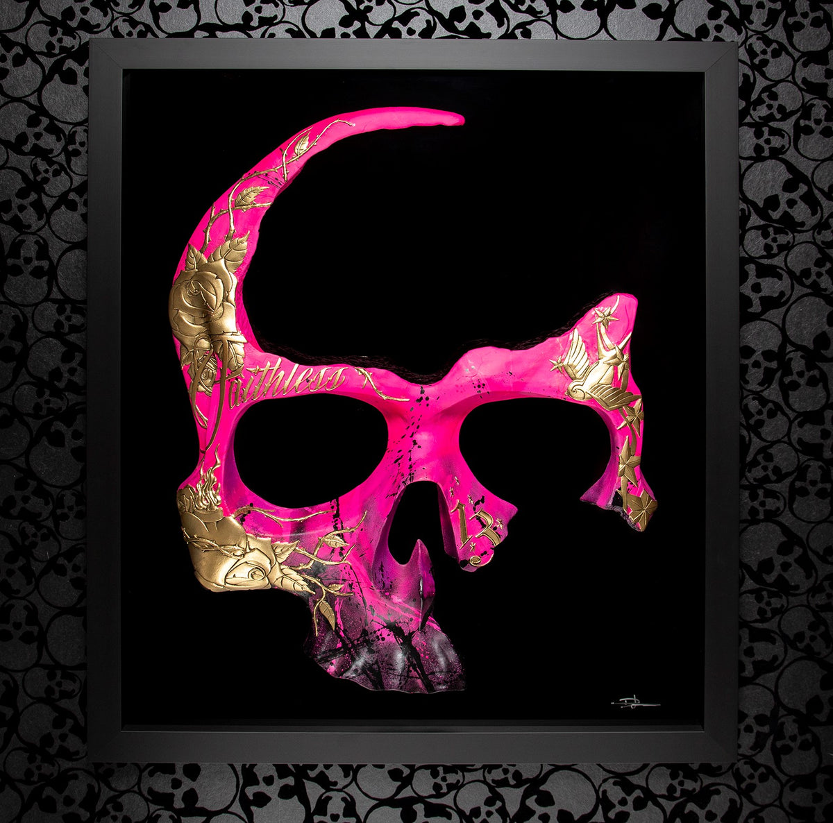 DLN ORI Faithless (Pink And Gold) 95cm x 74cm (Framed 127cm x 104cm) 