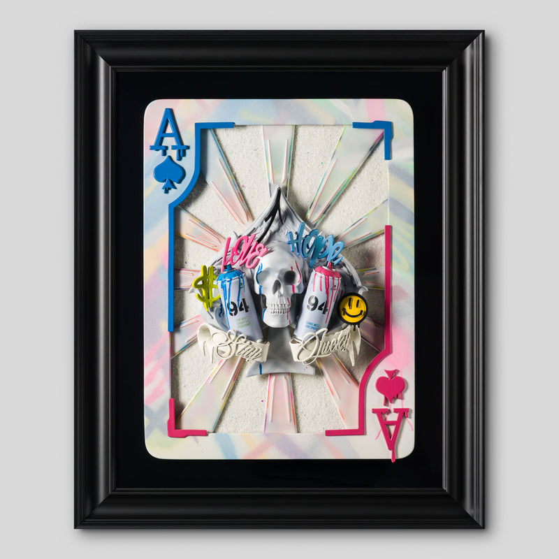 DLN ORI POR 30585 1 Stay Lucky (Spray Cans White) 