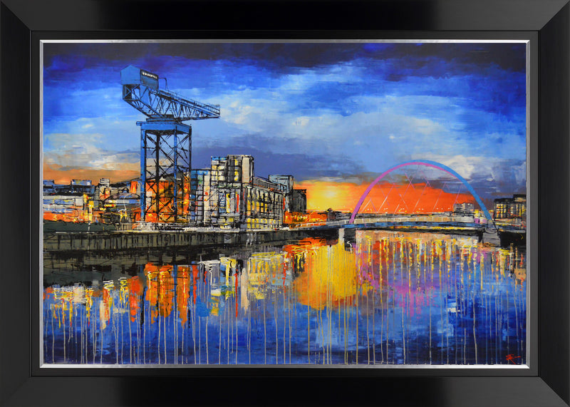 glowing glasgow framed