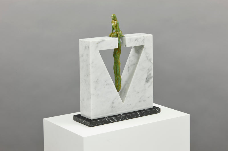 Gravity Female Bronze and Marble 