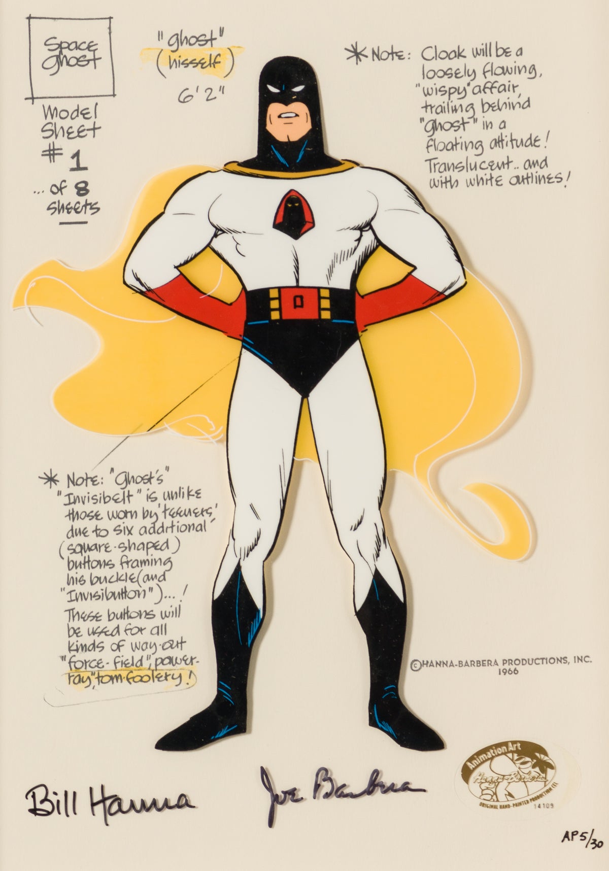 HBR SLE HUM 25026 3 Space Ghost Model Sheet 