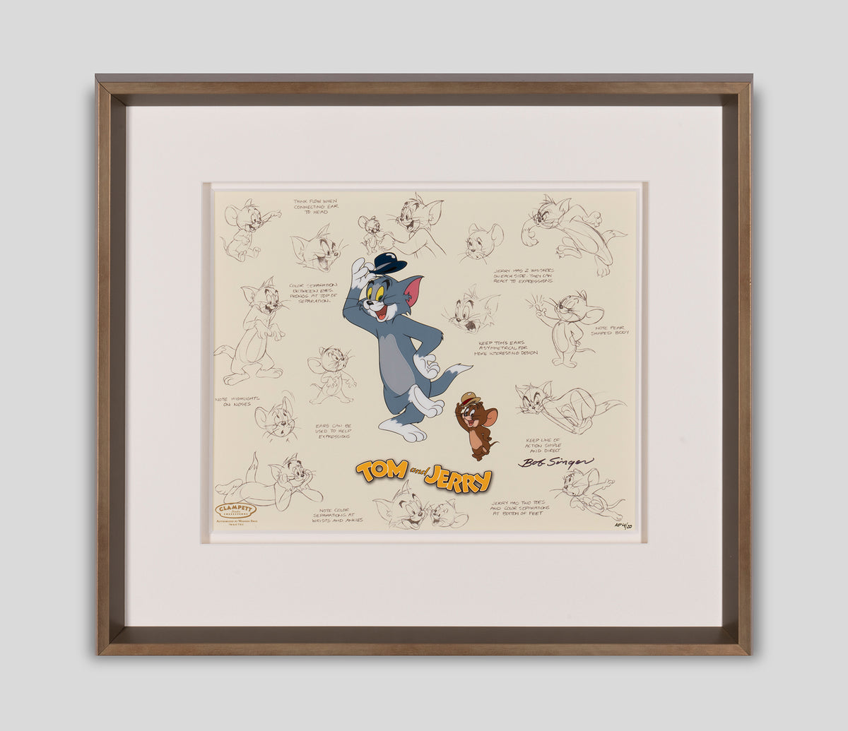 HBR SLE HUM 25029 1 Tom and Jerry Model Sheet grey 