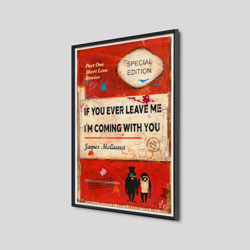 JMQ UNI HUM 35766 If You Ever Leave Me (Red) (Large Format) Hand Embellished Unique 12 2 