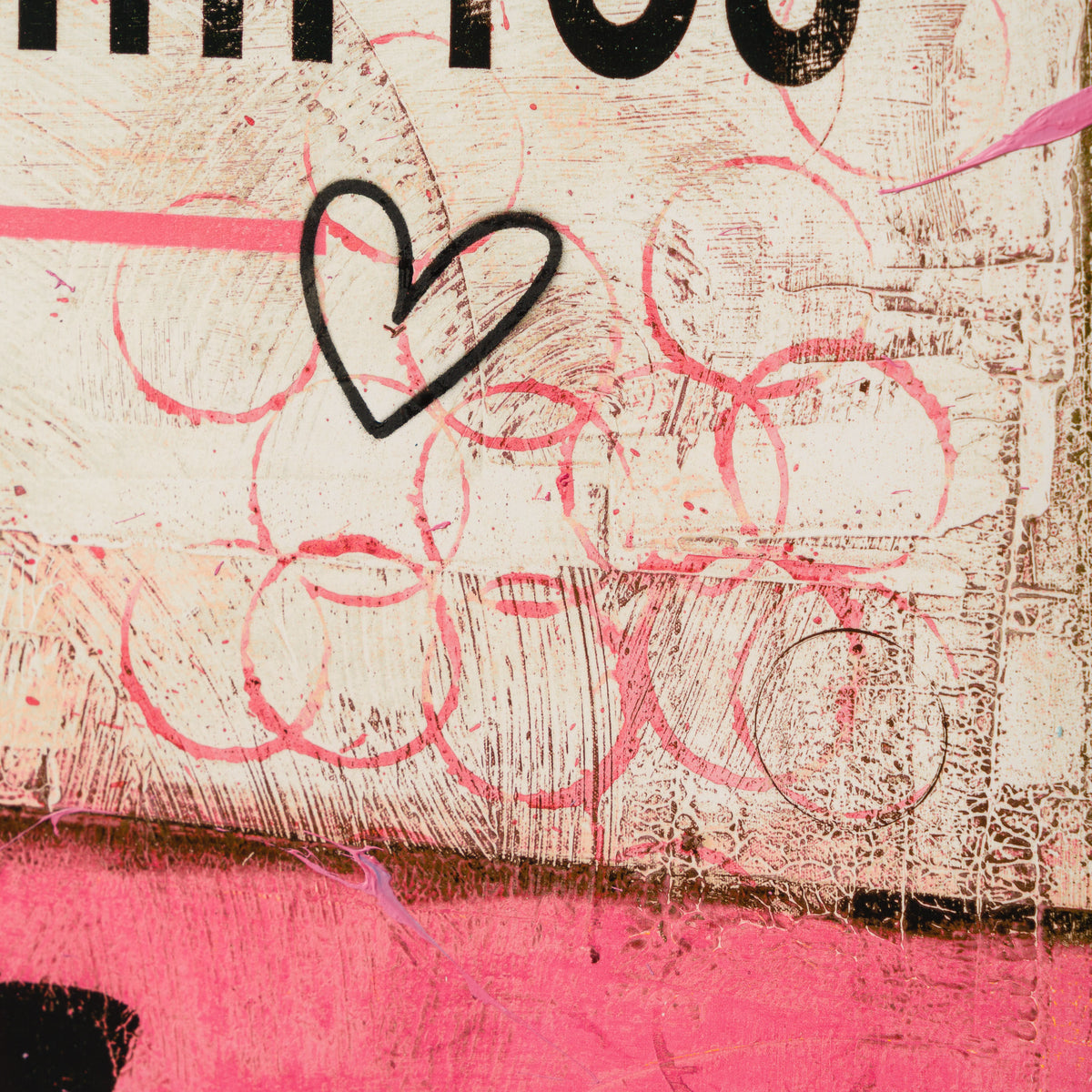 JMQ UNI HUM 35824 If You Ever Leave Me (Pink) (Standard Format) Hand Embellished Unique 10 4 