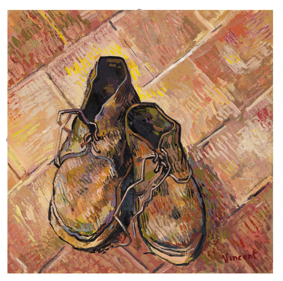 JMY A Pair Of Old Shoes (In The Style Of Vincent Van Gogh 1888) unfr