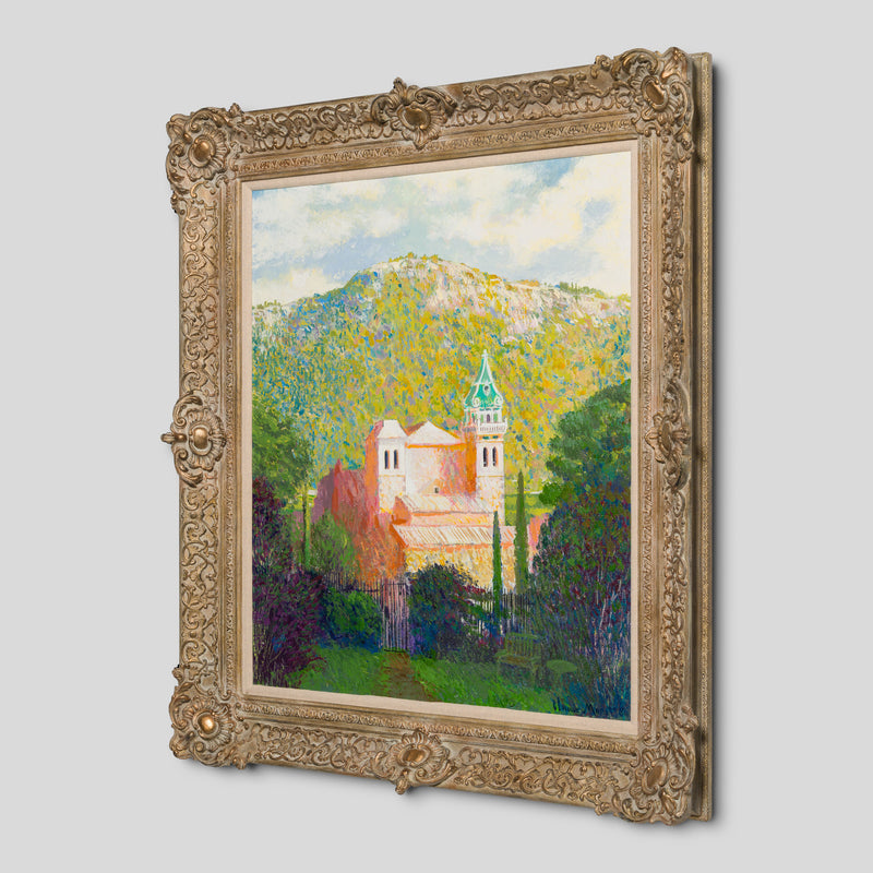 JMY ORI LAN 06597 Yglesia De La Cartuja, Valdemossa Majorca In The Style Of Claude Monet 1884 2 