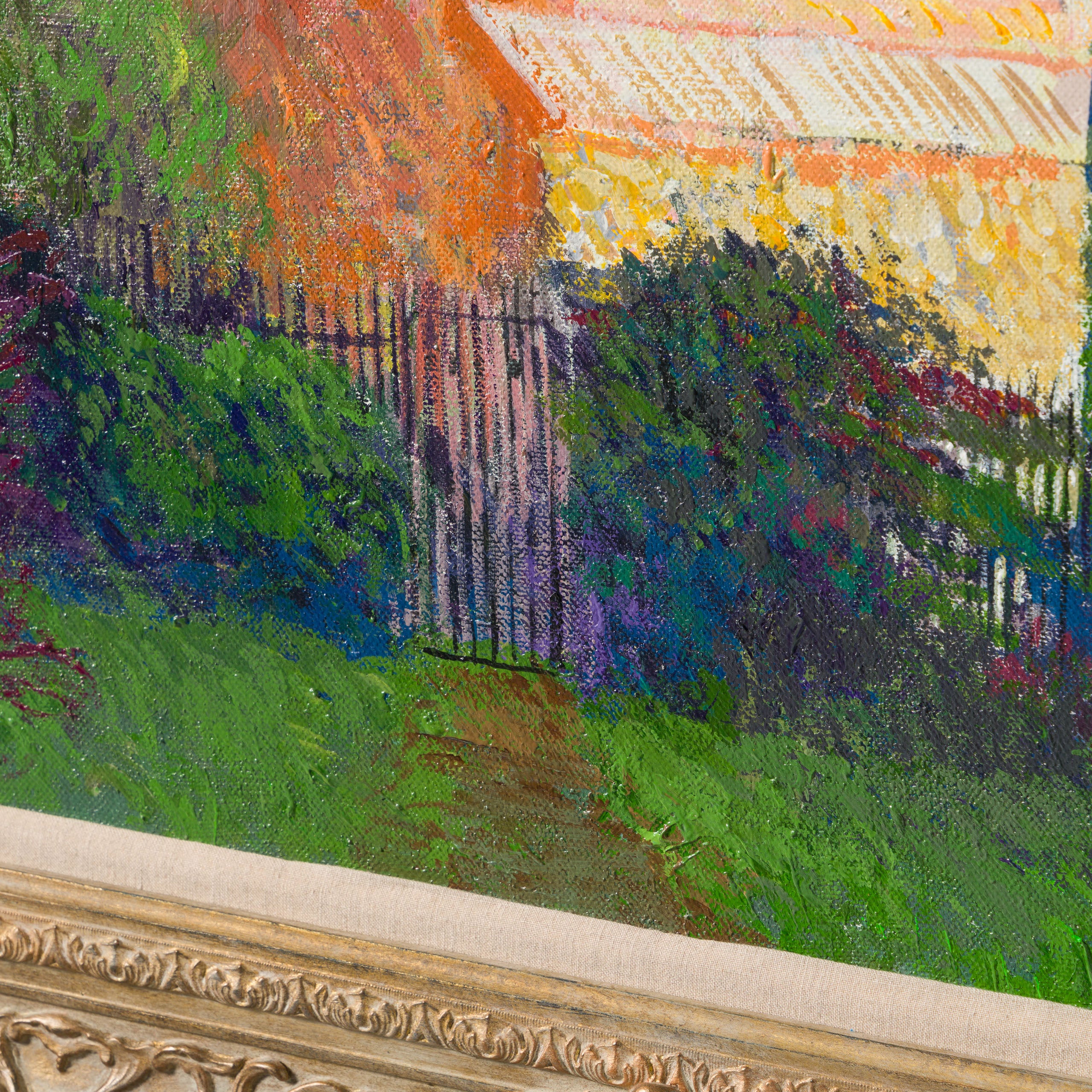 JMY ORI LAN 06597 Yglesia De La Cartuja, Valdemossa Majorca In The Style Of Claude Monet 1884 5 