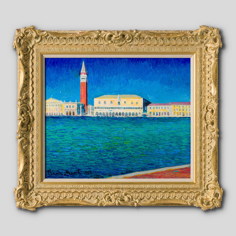 JMY ORI LAN 29177 In The Style Of Claude Monet 1908 Ducal Palace   Campanile From San Giorgio Maggiore Midday Sun 1 