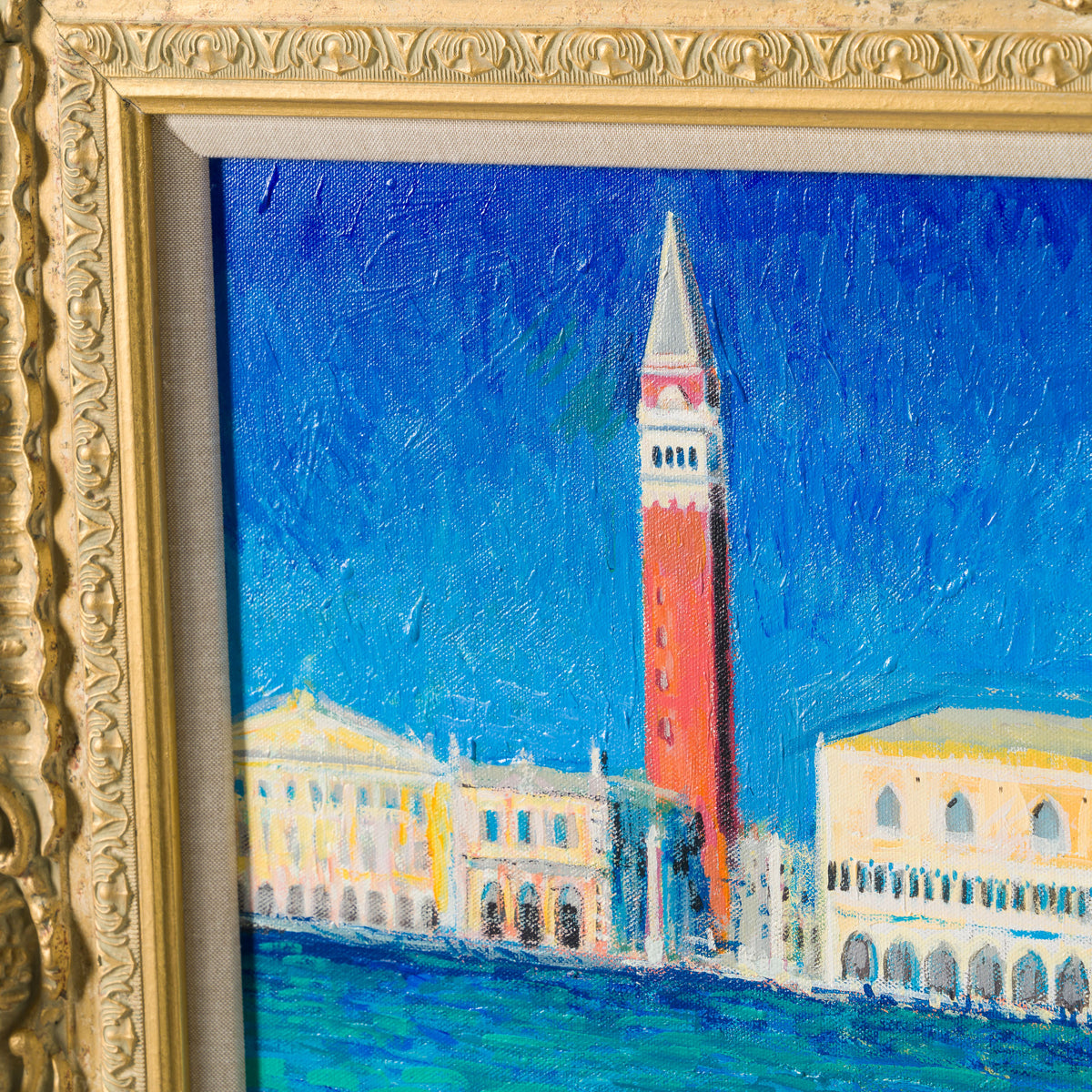 JMY ORI LAN 29177 In The Style Of Claude Monet 1908 Ducal Palace   Campanile From San Giorgio Maggiore Midday Sun 4 