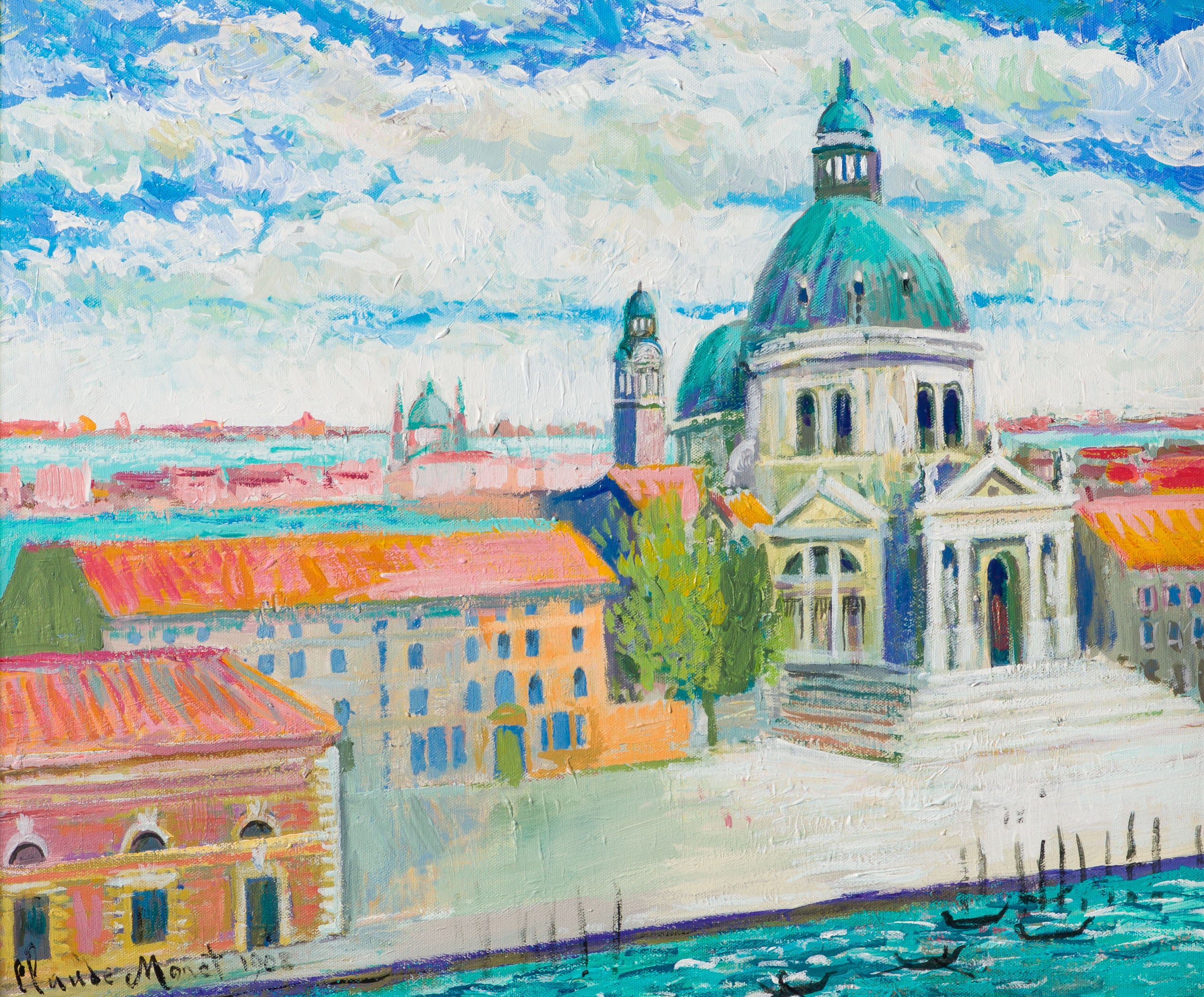 JMY ORI LAN 29179 In The Style Of Claude Monet 1908 Santa Maria Deda Salute From Hotel Balcony 31 