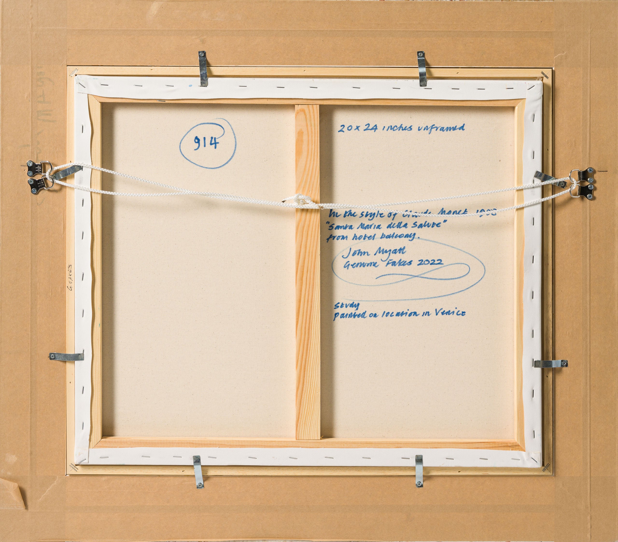 JMY ORI LAN 29179 In The Style Of Claude Monet 1908 Santa Maria Deda Salute From Hotel Balcony 7 