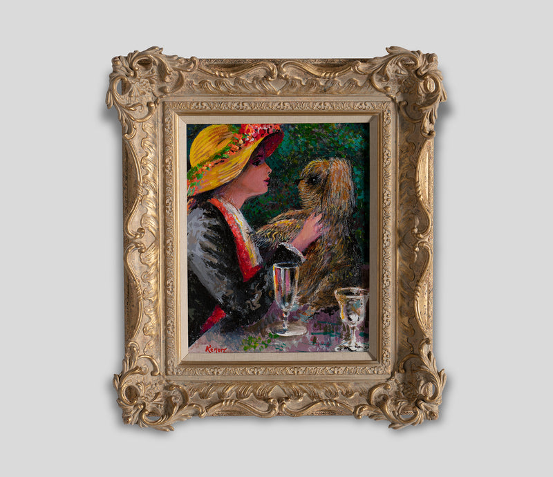 JMY ORI POR 20413 1 Girl With Puppy In The Style Of P A  Renoir 1876 grey 