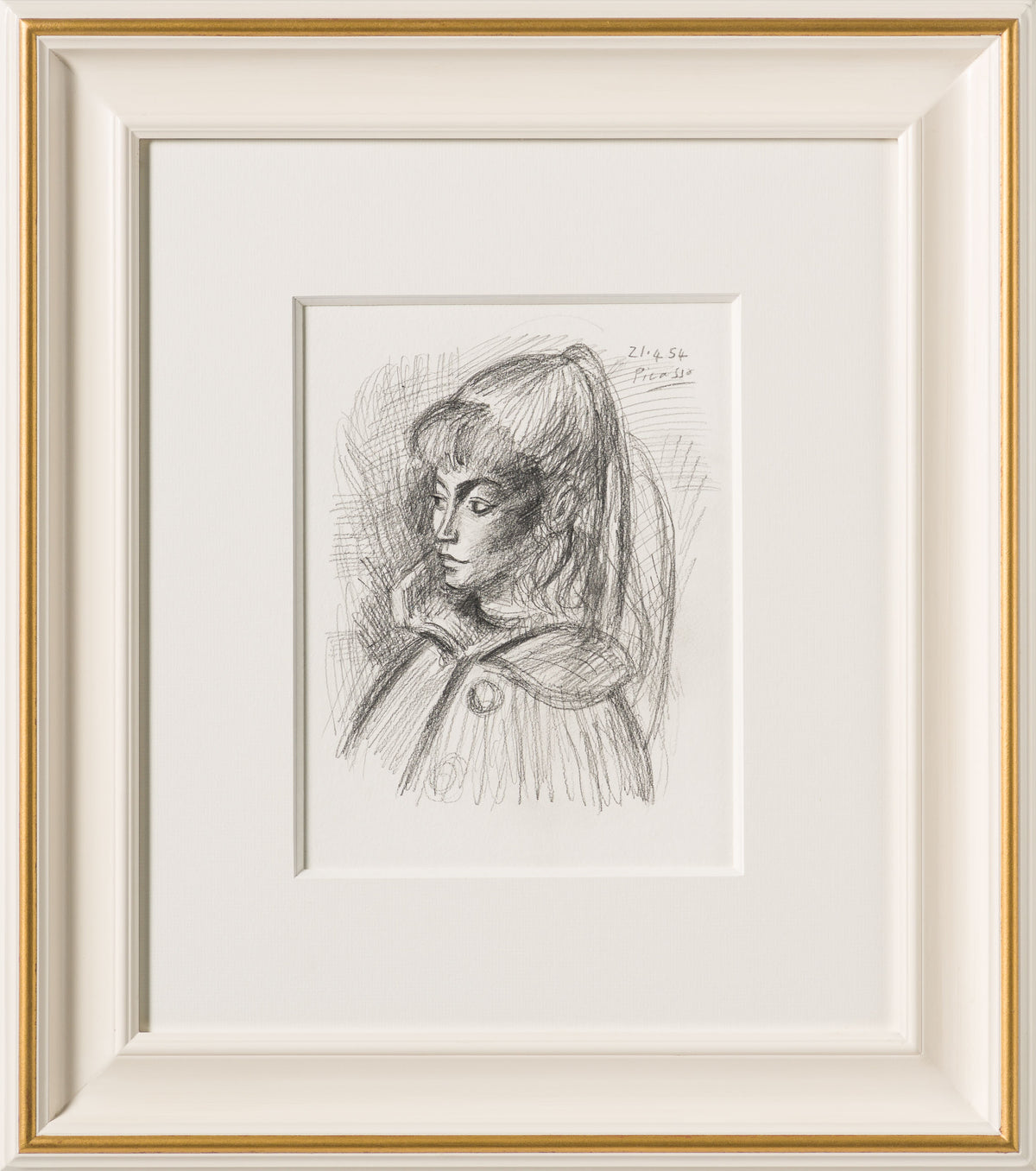 JMY ORI POR 33818 Pencil Study (1) of Sylvette David In The Style Of Pablo Picasso 1954 30 