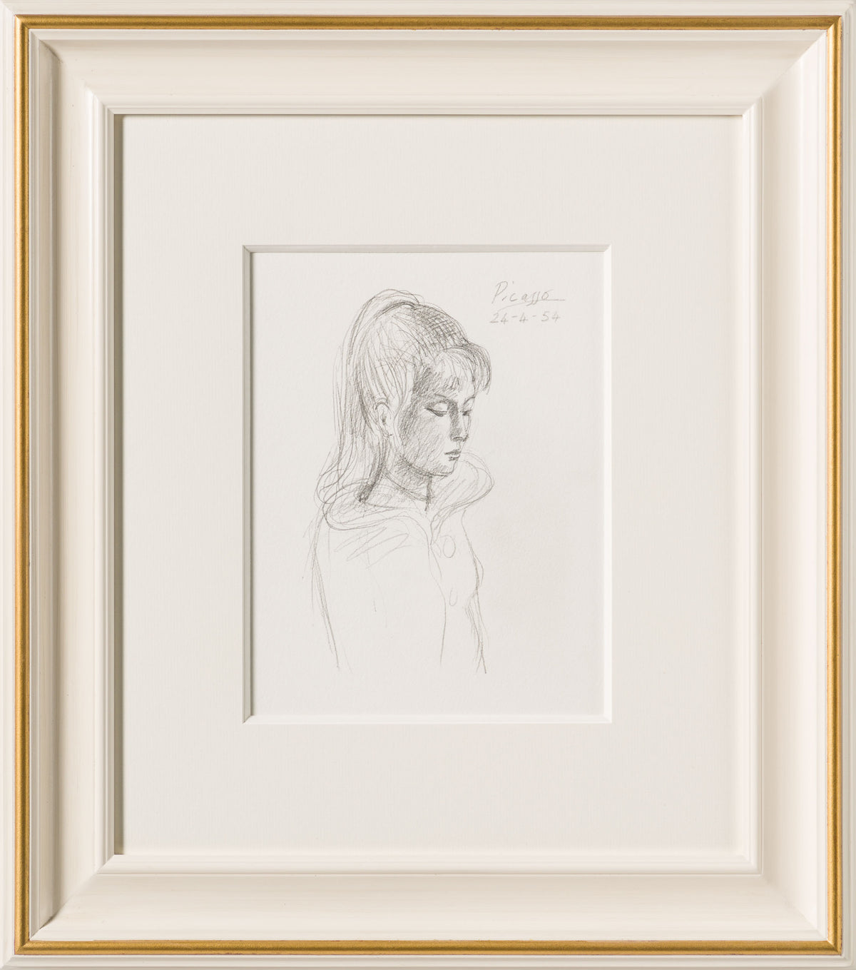 JMY ORI POR 33819 Pencil Study (2) of Sylvette David In The Style Of Pablo Picasso 1954 30 