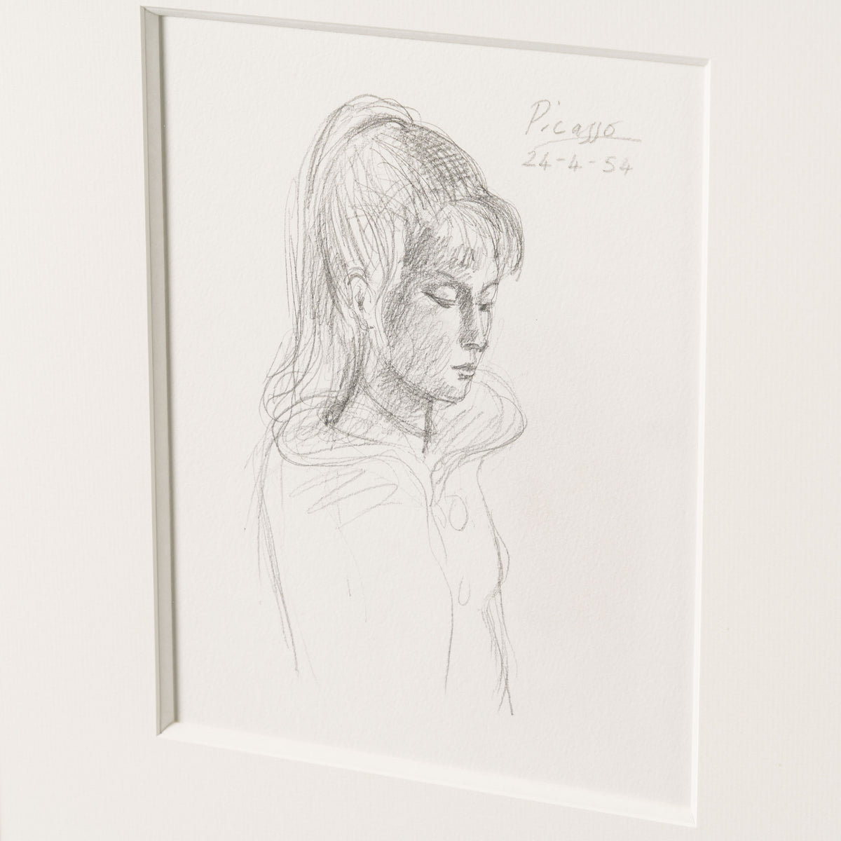 JMY ORI POR 33819 Pencil Study (2) of Sylvette David In The Style Of Pablo Picasso 1954 3 