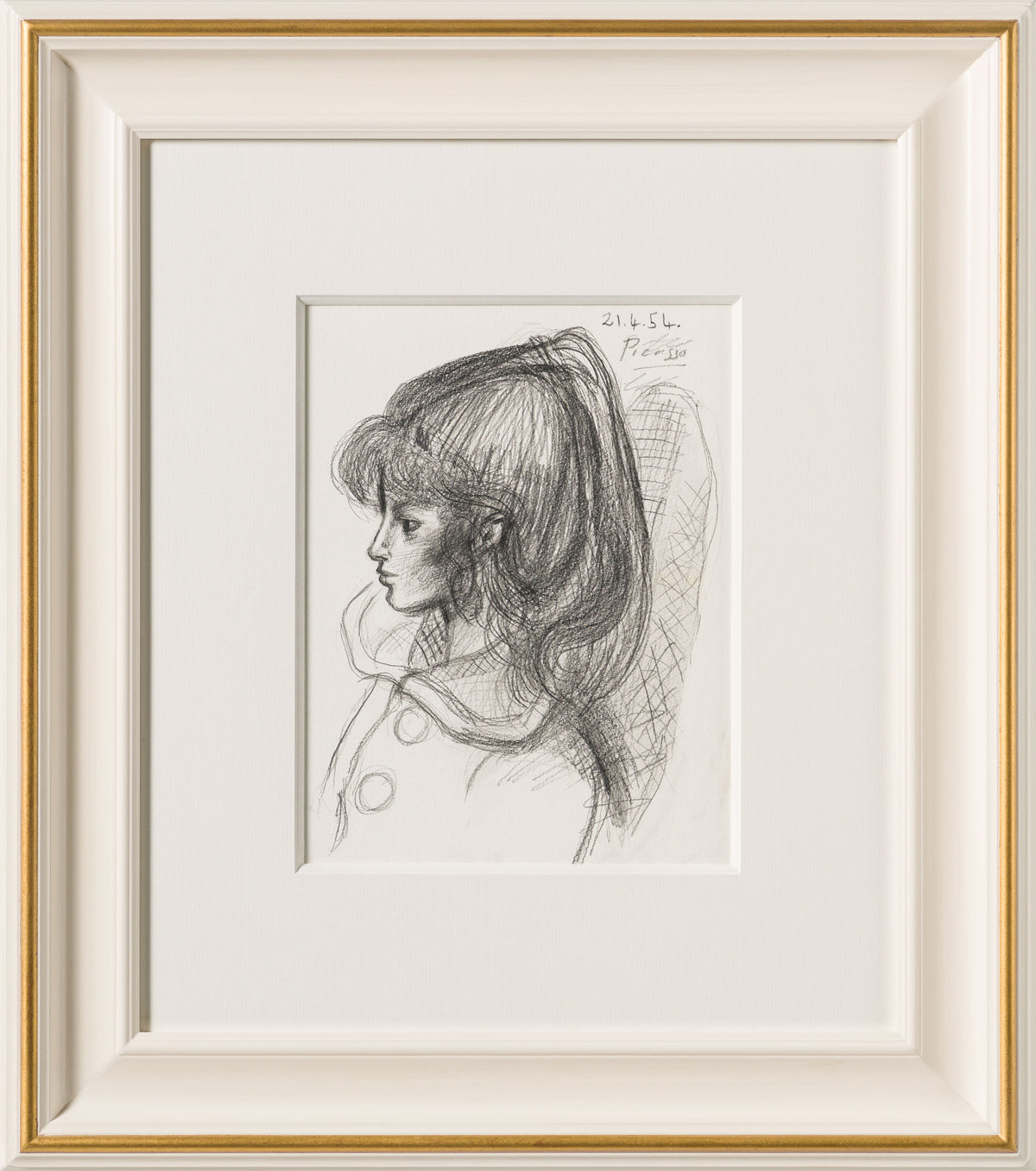 JMY ORI POR 33820 Pencil Study (3) of Sylvette David In The Style Of Pablo Picasso 1954 30 
