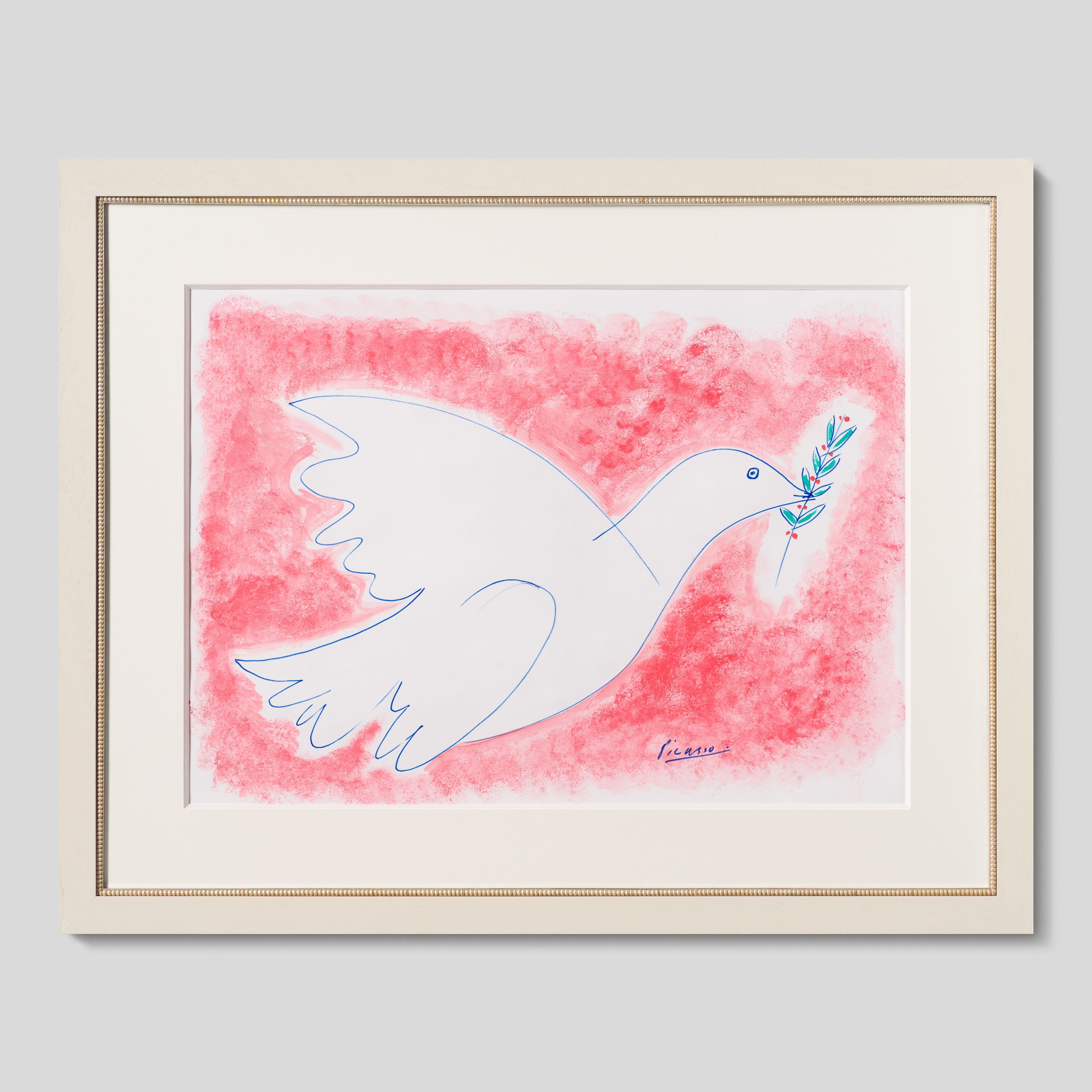 JMY ORI POR 33824 Rose Dove Of Peace In The Style Of Pablo Picasso 1961 1 