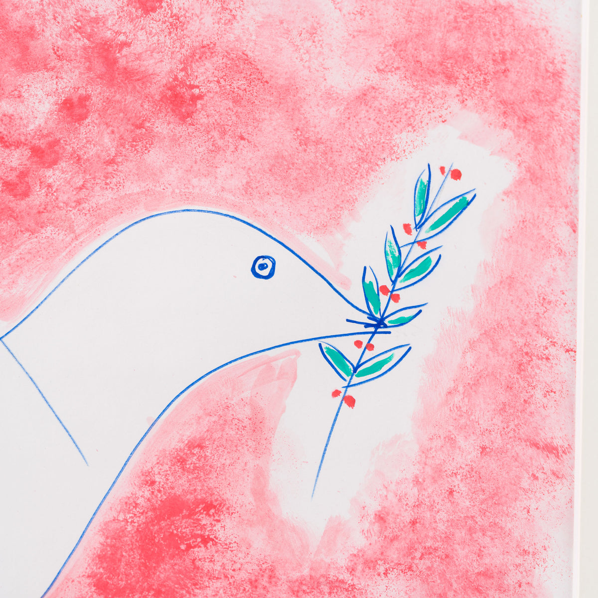 JMY ORI POR 33824 Rose Dove Of Peace In The Style Of Pablo Picasso 1961 4 