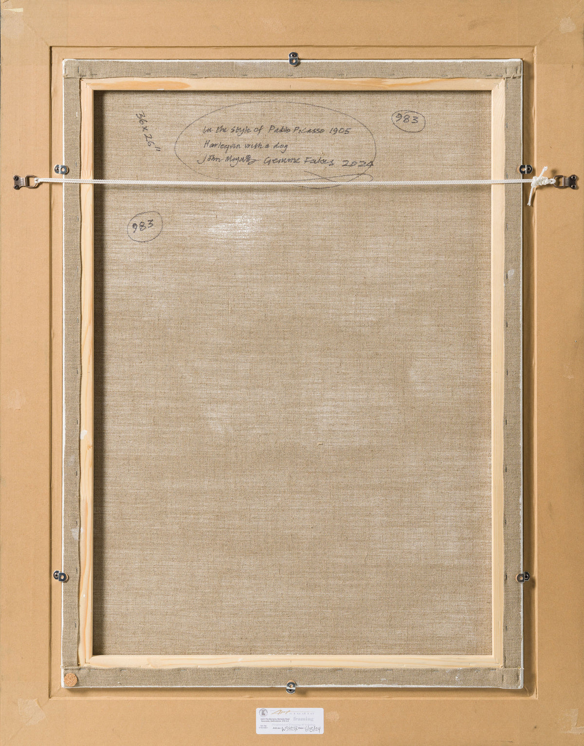 Product image 1 for john-myatt-harlequin-with-a-dog-in-the-style-of-pablo-picasso-1905-original