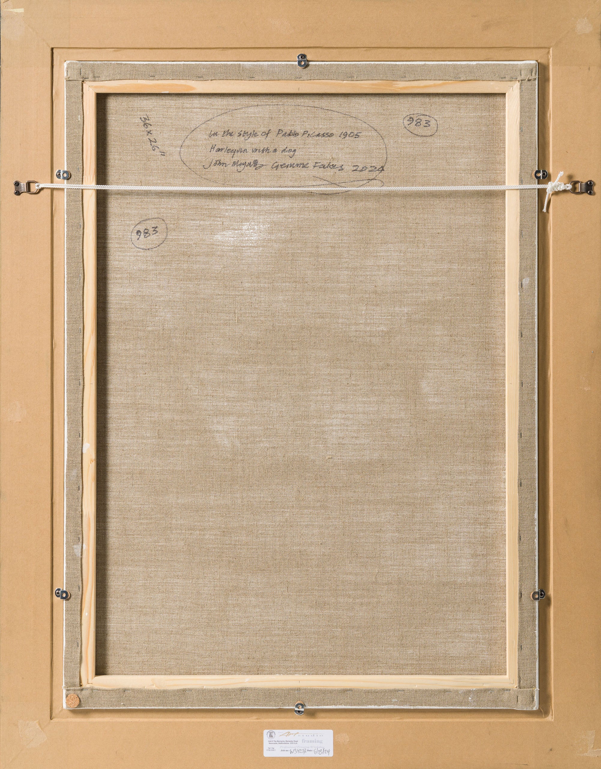 Product image 1 for john-myatt-harlequin-with-a-dog-in-the-style-of-pablo-picasso-1905-original