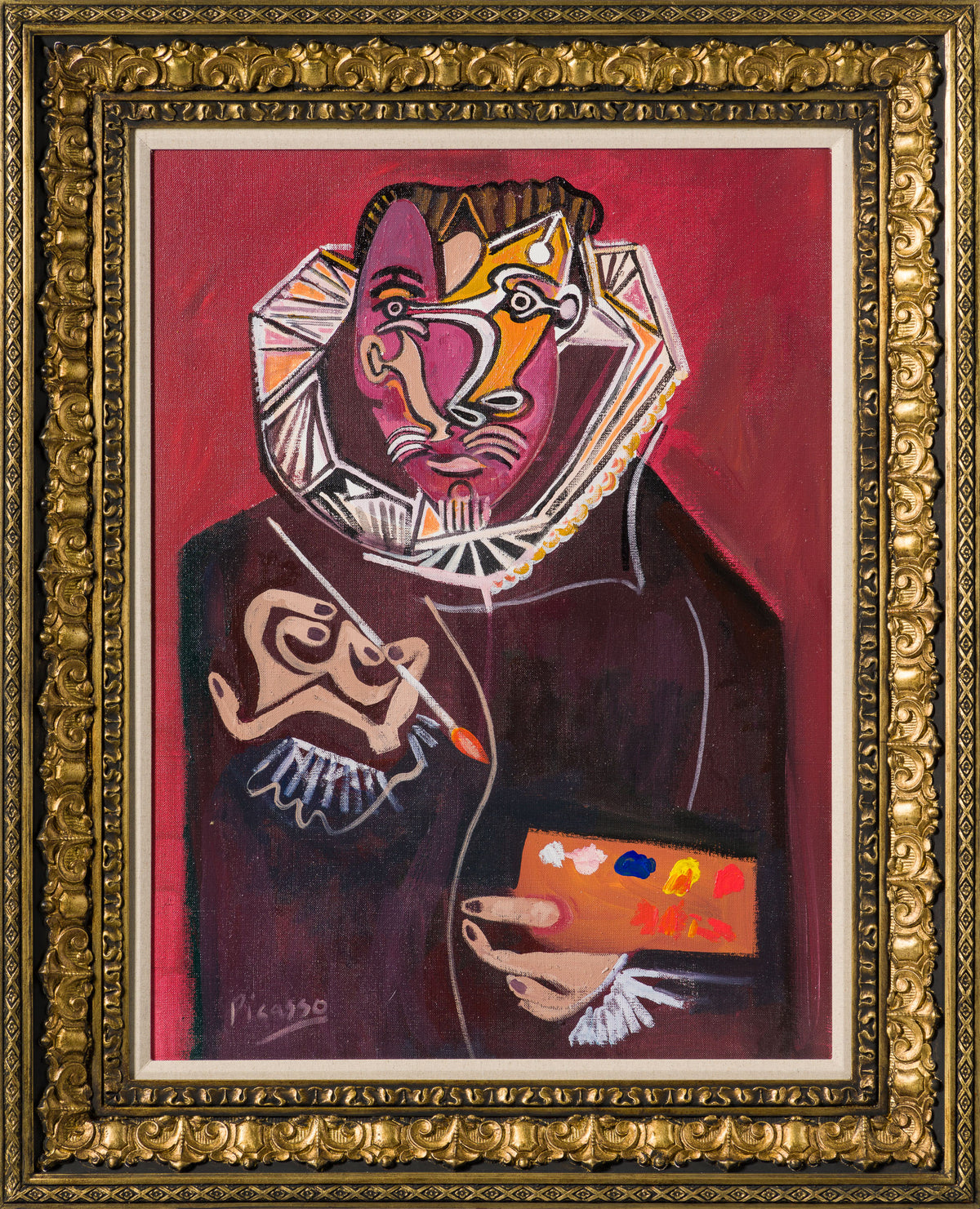 JMY ORI POR 33836 Portrait Of A Painter (After Velazuez) In The Style Of Pablo Picasso 1950 30 