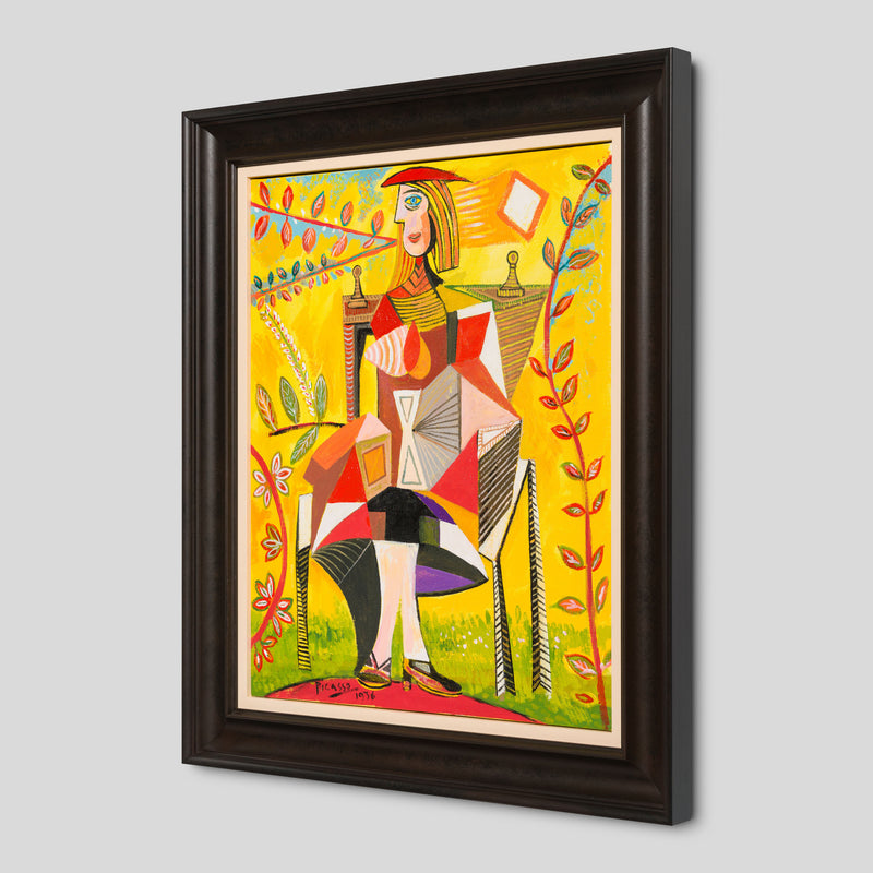 JMY ORI POR 33838 Seated Woman In Garden In The Style Of Pablo Picasso 1938 2 