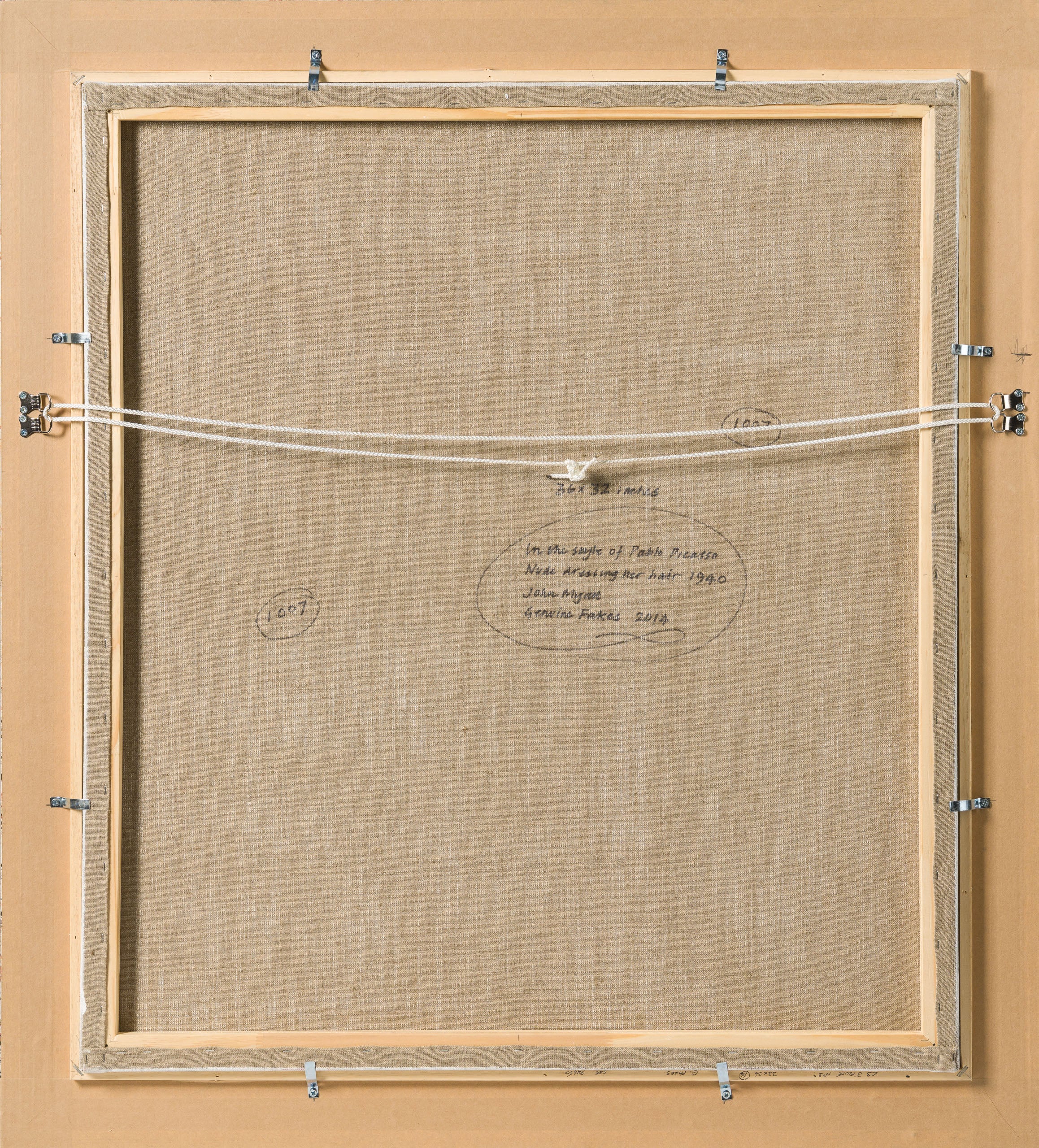 Product image 1 for john-myatt-nude-dressing-her-hair-in-the-style-of-pablo-picasso-1940-original