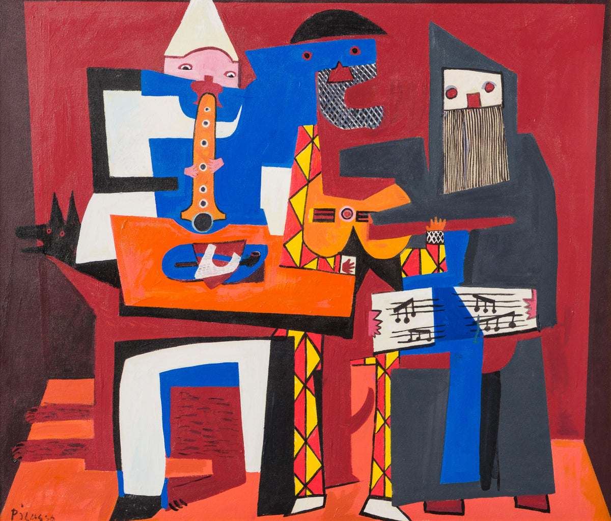JMY ORI POR 33886 The Three Musicians (And A Dog) In The Style Of Pablo Picasso 1921 31 