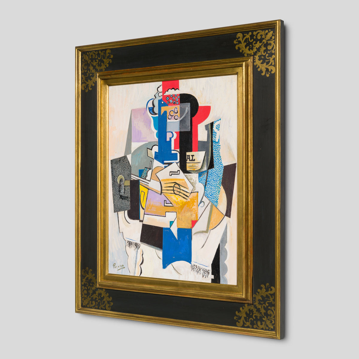 JMY ORI POR 33888 Fruit Dish, Bottle & Violin In The Style Of Pablo Picasso 1914 2 