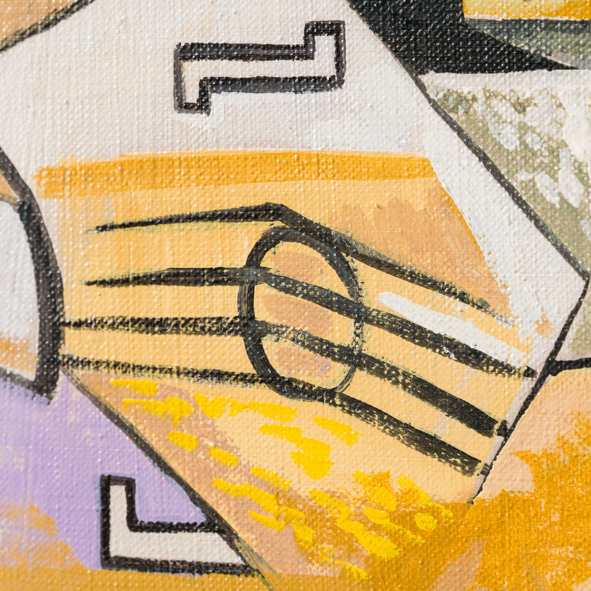 JMY ORI POR 33888 Fruit Dish, Bottle & Violin In The Style Of Pablo Picasso 1914 5 